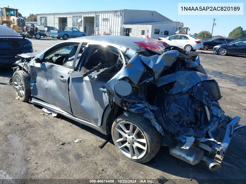 2010 Nissan Maxima 3.5 Sv VIN: 1N4AA5AP2AC820189 Lot: 40675489