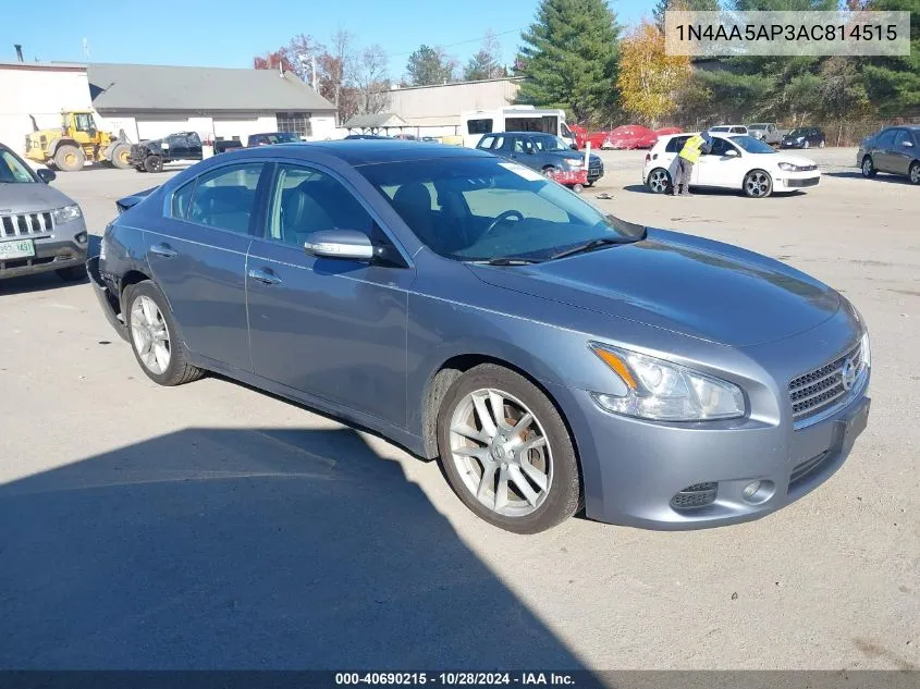 2010 Nissan Maxima 3.5 Sv VIN: 1N4AA5AP3AC814515 Lot: 40690215