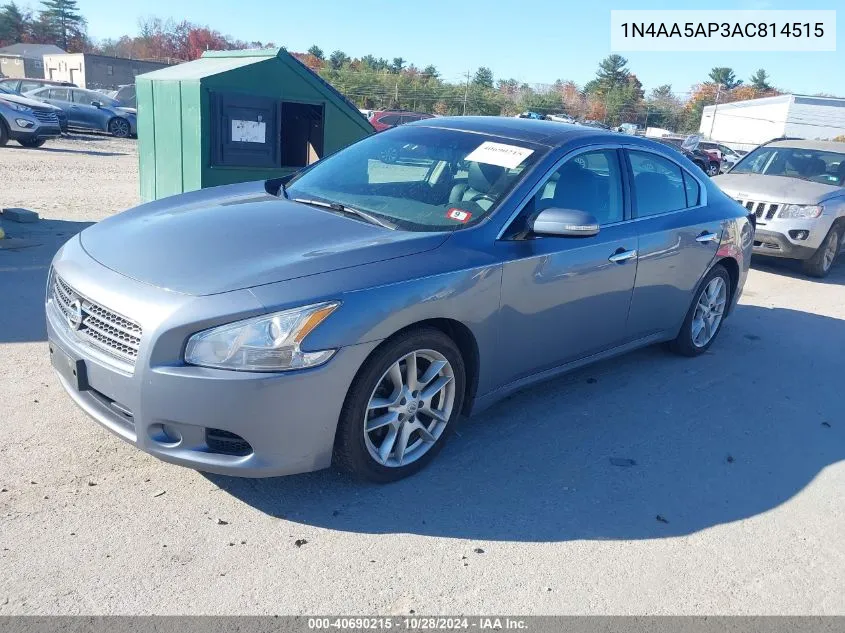 2010 Nissan Maxima 3.5 Sv VIN: 1N4AA5AP3AC814515 Lot: 40690215