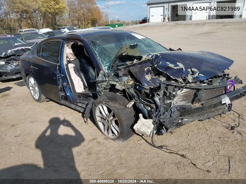 2010 Nissan Maxima 3.5 Sv VIN: 1N4AA5AP6AC821989 Lot: 40699325