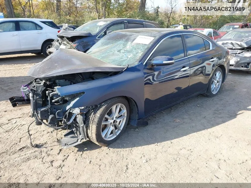 2010 Nissan Maxima 3.5 Sv VIN: 1N4AA5AP6AC821989 Lot: 40699325