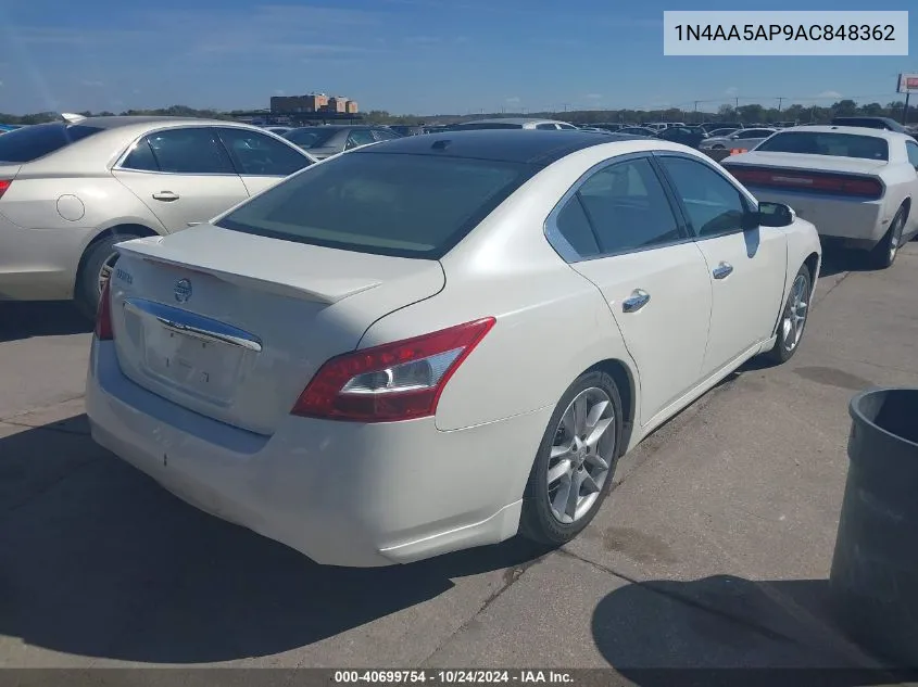 2010 Nissan Maxima 3.5 Sv VIN: 1N4AA5AP9AC848362 Lot: 40699754