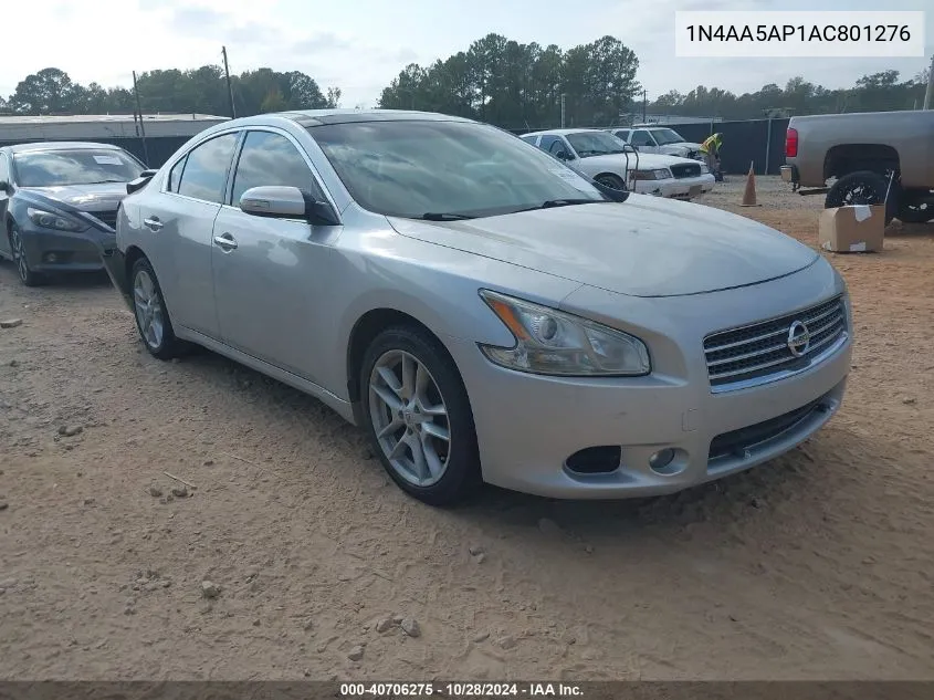 2010 Nissan Maxima 3.5 Sv VIN: 1N4AA5AP1AC801276 Lot: 40706275