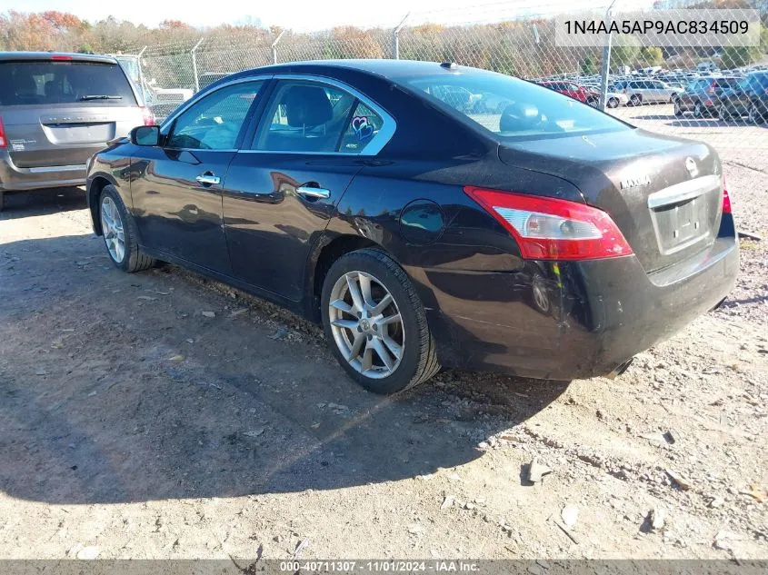 2010 Nissan Maxima 3.5 Sv VIN: 1N4AA5AP9AC834509 Lot: 40711307