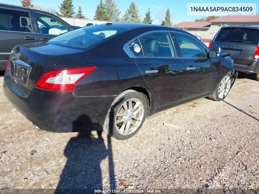 2010 Nissan Maxima 3.5 Sv VIN: 1N4AA5AP9AC834509 Lot: 40711307