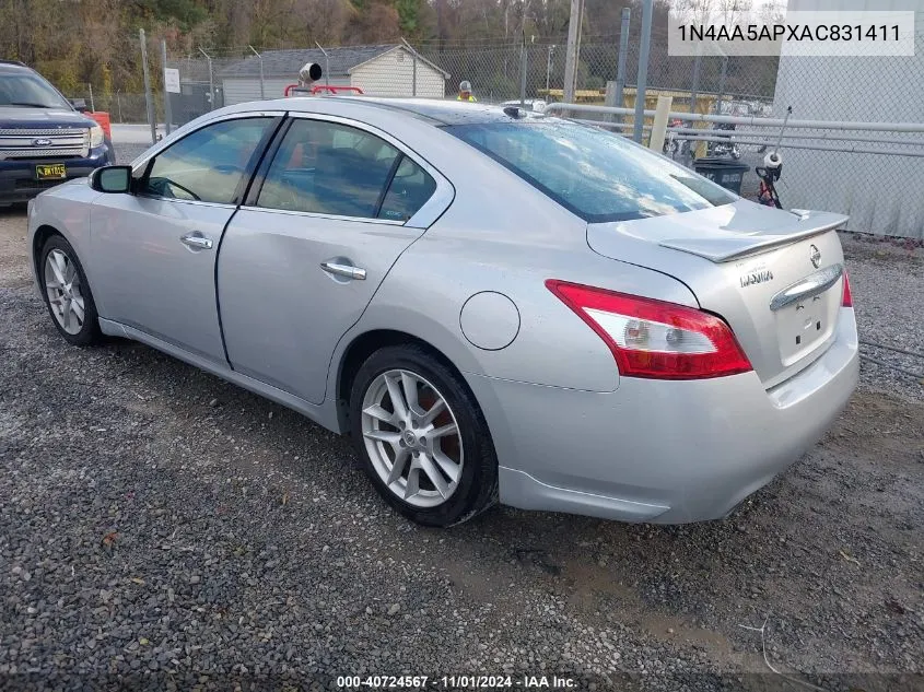 2010 Nissan Maxima 3.5 Sv VIN: 1N4AA5APXAC831411 Lot: 40724567