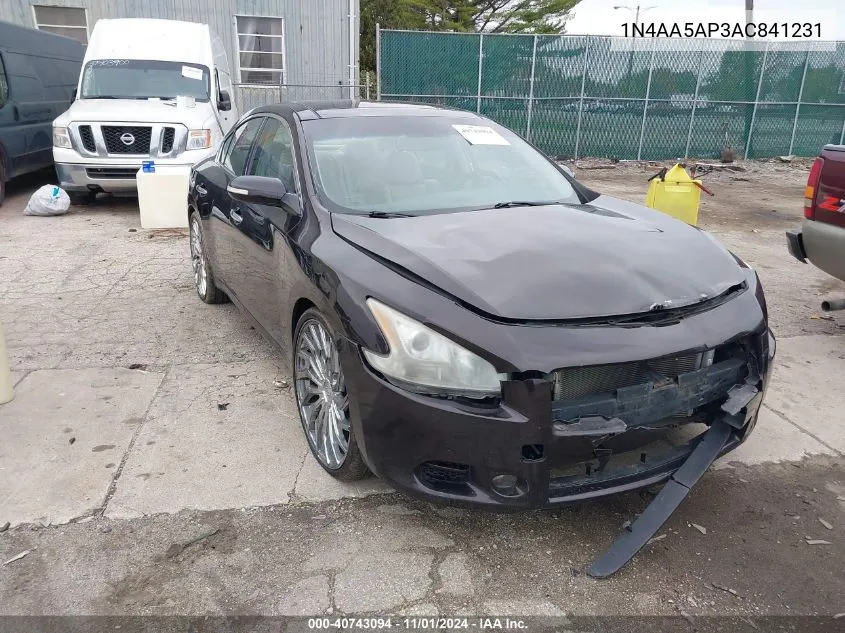 2010 Nissan Maxima 3.5 Sv VIN: 1N4AA5AP3AC841231 Lot: 40743094