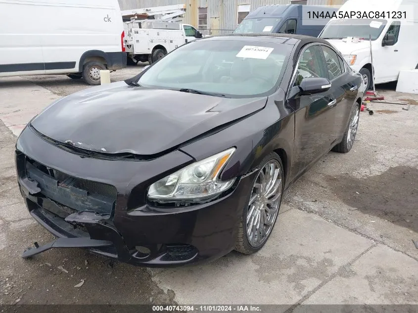 2010 Nissan Maxima 3.5 Sv VIN: 1N4AA5AP3AC841231 Lot: 40743094