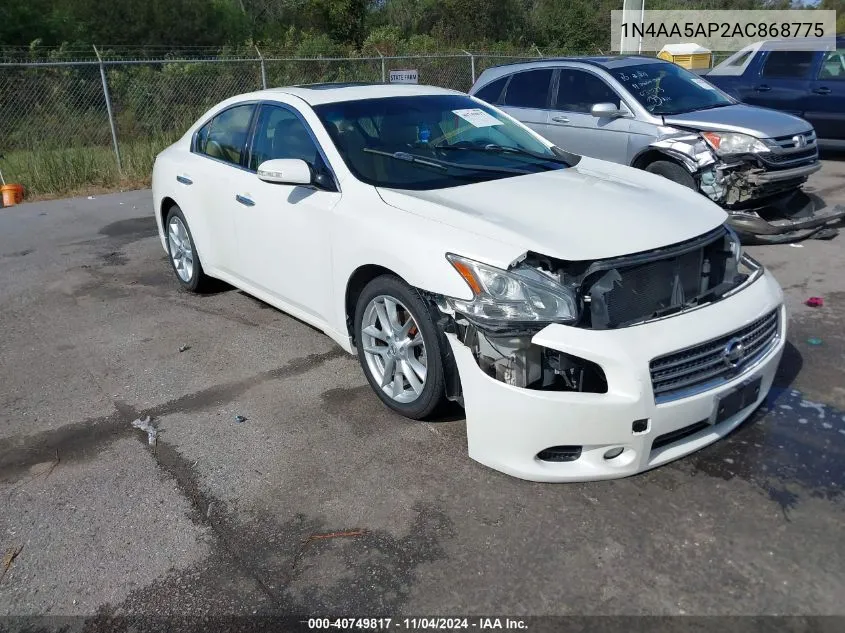 2010 Nissan Maxima 3.5 Sv VIN: 1N4AA5AP2AC868775 Lot: 40749817