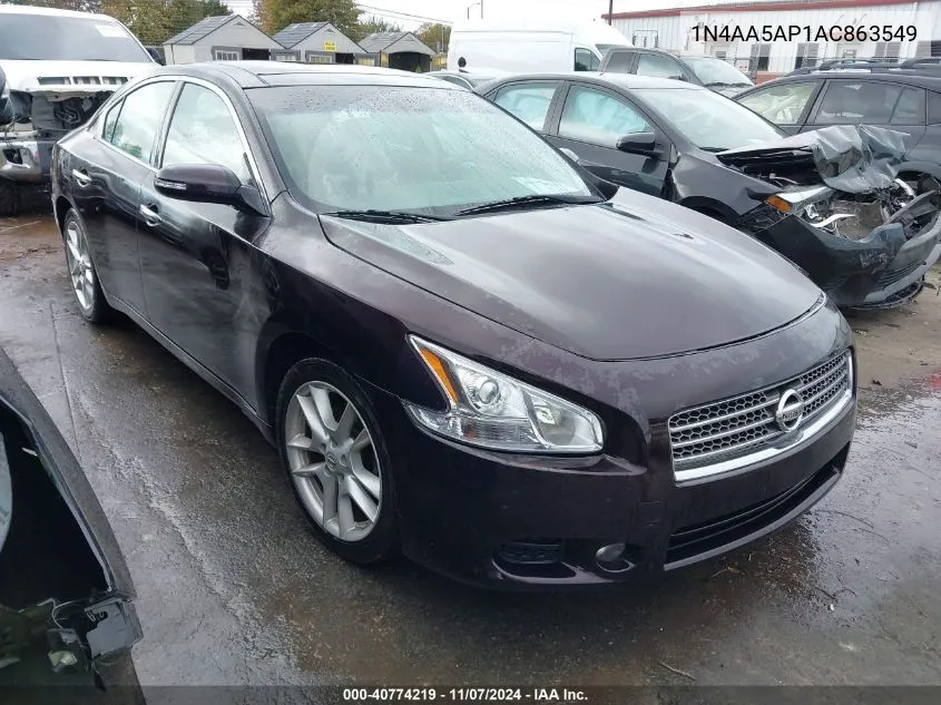 2010 Nissan Maxima 3.5 Sv VIN: 1N4AA5AP1AC863549 Lot: 40774219