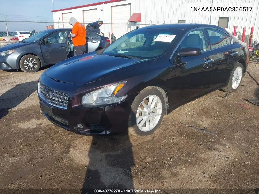 2010 Nissan Maxima 3.5 S VIN: 1N4AA5AP0AC806517 Lot: 40776278