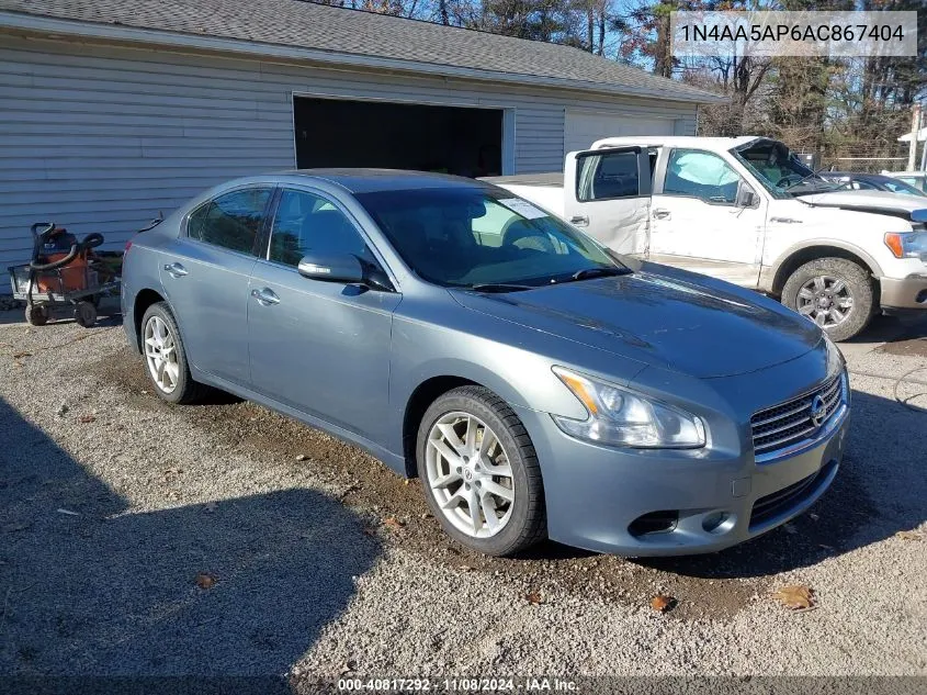 2010 Nissan Maxima 3.5 Sv VIN: 1N4AA5AP6AC867404 Lot: 40817292