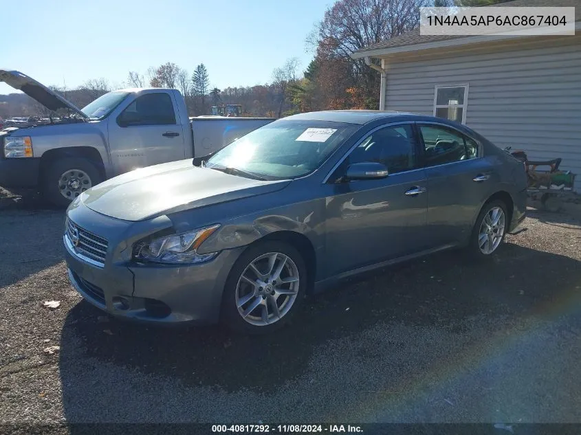 2010 Nissan Maxima 3.5 Sv VIN: 1N4AA5AP6AC867404 Lot: 40817292