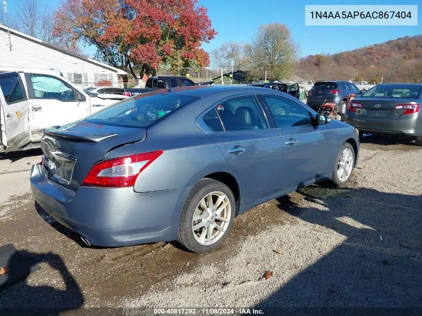 2010 Nissan Maxima 3.5 Sv VIN: 1N4AA5AP6AC867404 Lot: 40817292