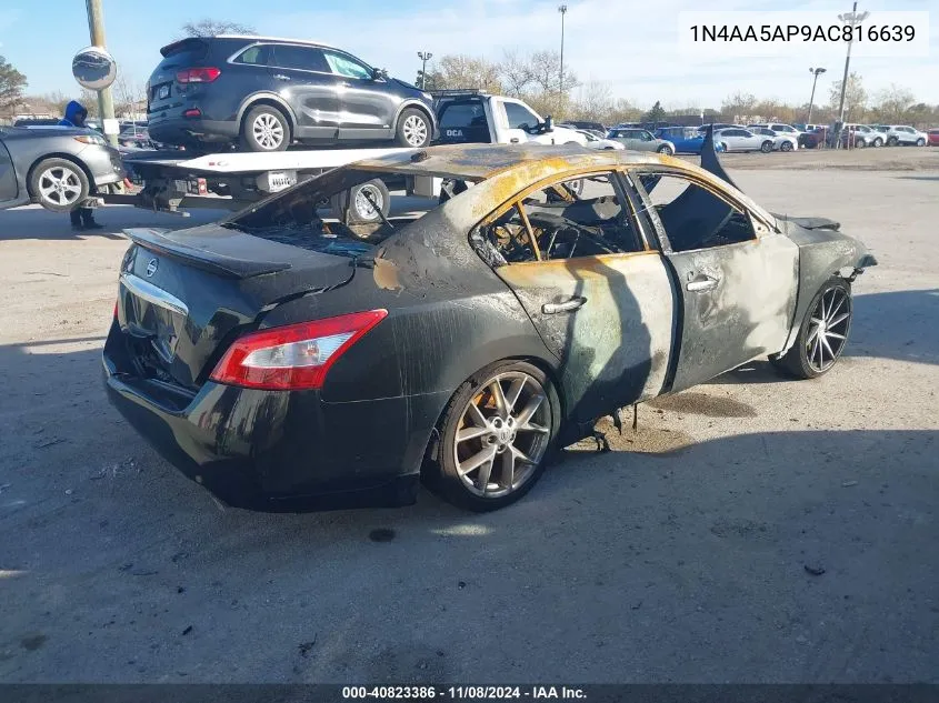 2010 Nissan Maxima 3.5 Sv VIN: 1N4AA5AP9AC816639 Lot: 40823386