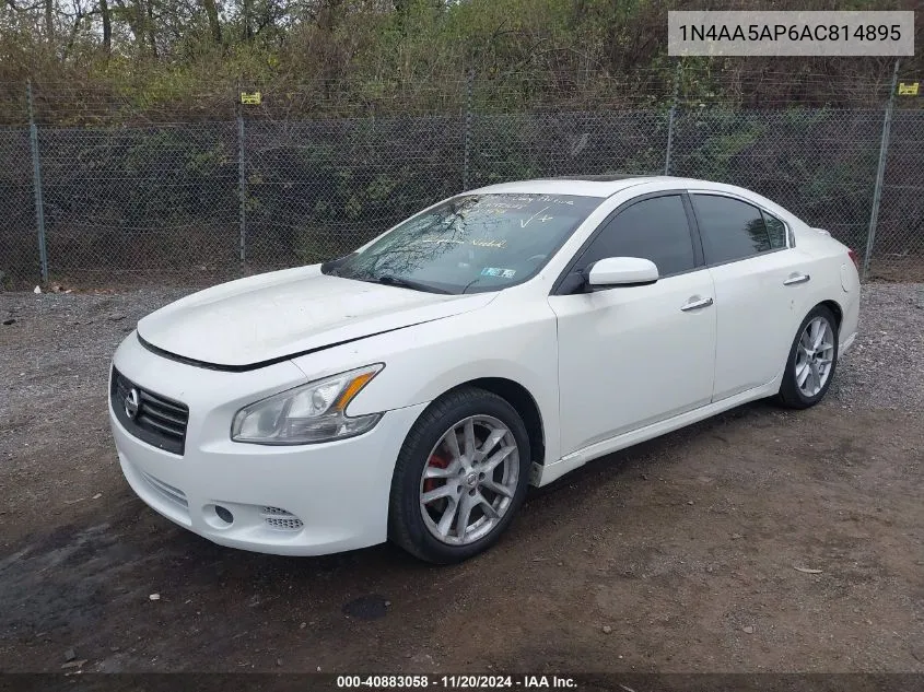 2010 Nissan Maxima 3.5 S VIN: 1N4AA5AP6AC814895 Lot: 40883058