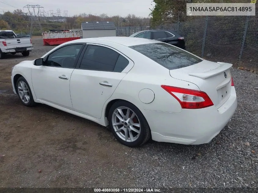 2010 Nissan Maxima 3.5 S VIN: 1N4AA5AP6AC814895 Lot: 40883058