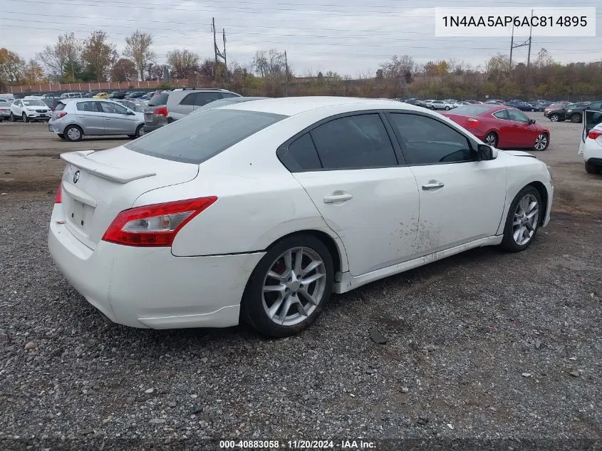 2010 Nissan Maxima 3.5 S VIN: 1N4AA5AP6AC814895 Lot: 40883058