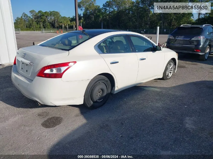 2011 Nissan Maxima 3.5 Sv VIN: 1N4AA5AP8BC855630 Lot: 39358535