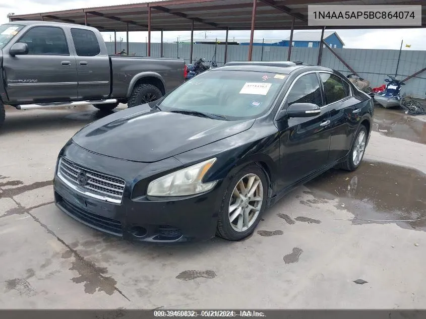 2011 Nissan Maxima 3.5 Sv VIN: 1N4AA5AP5BC864074 Lot: 39460832