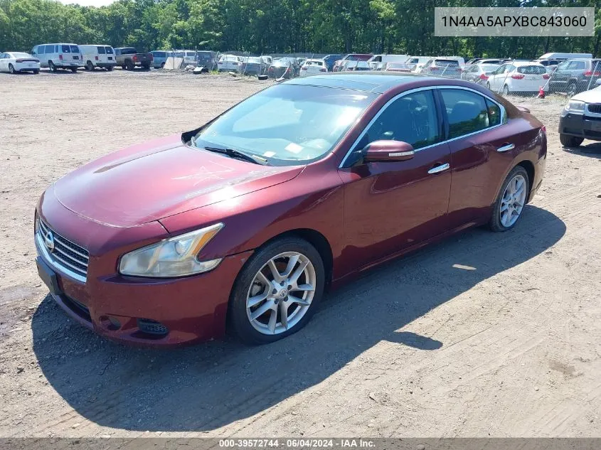 1N4AA5APXBC843060 2011 Nissan Maxima 3.5 Sv