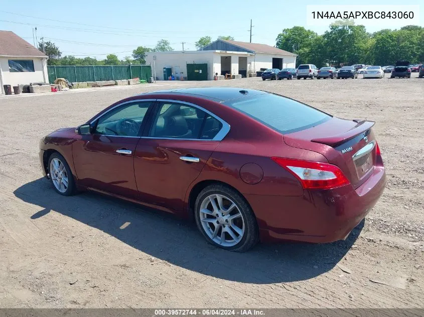 1N4AA5APXBC843060 2011 Nissan Maxima 3.5 Sv