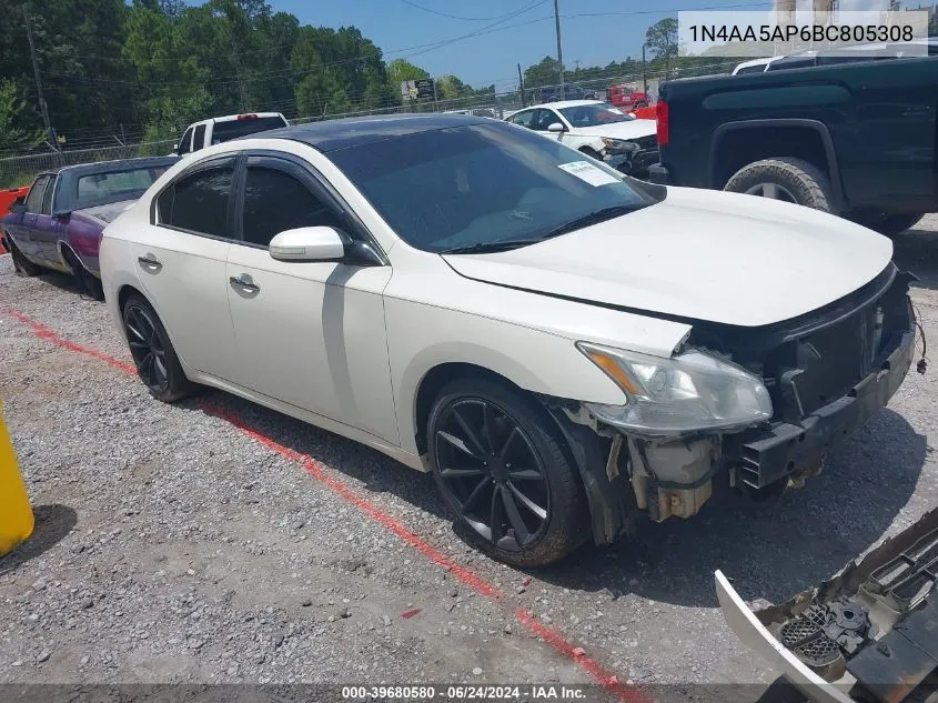 2011 Nissan Maxima 3.5 Sv VIN: 1N4AA5AP6BC805308 Lot: 39680580