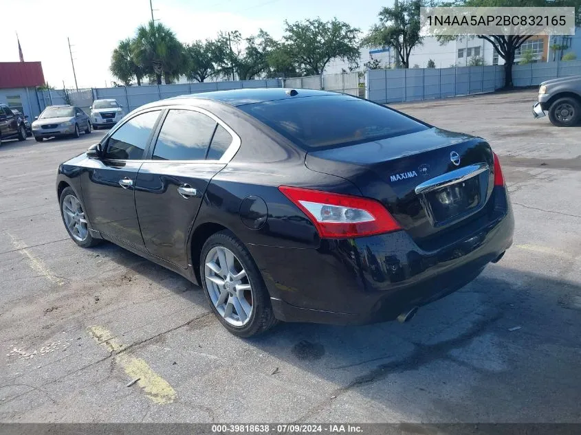 2011 Nissan Maxima 3.5 Sv VIN: 1N4AA5AP2BC832165 Lot: 39818638