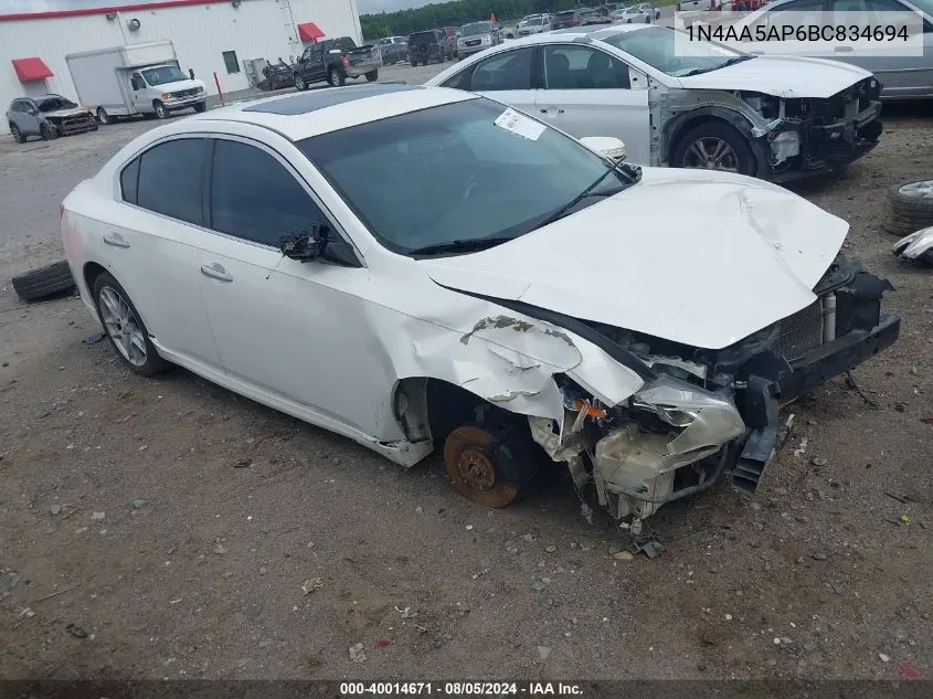 1N4AA5AP6BC834694 2011 Nissan Maxima 3.5 Sv