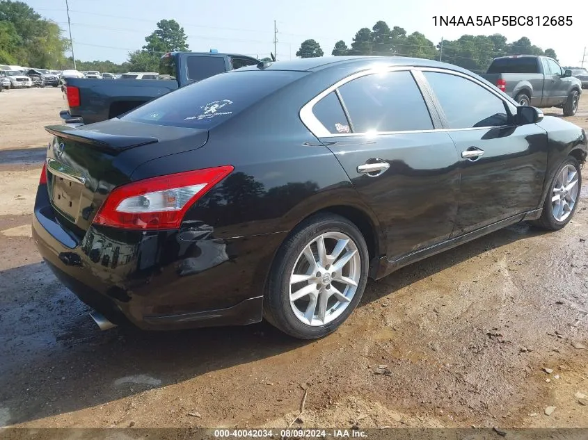 1N4AA5AP5BC812685 2011 Nissan Maxima 3.5 Sv