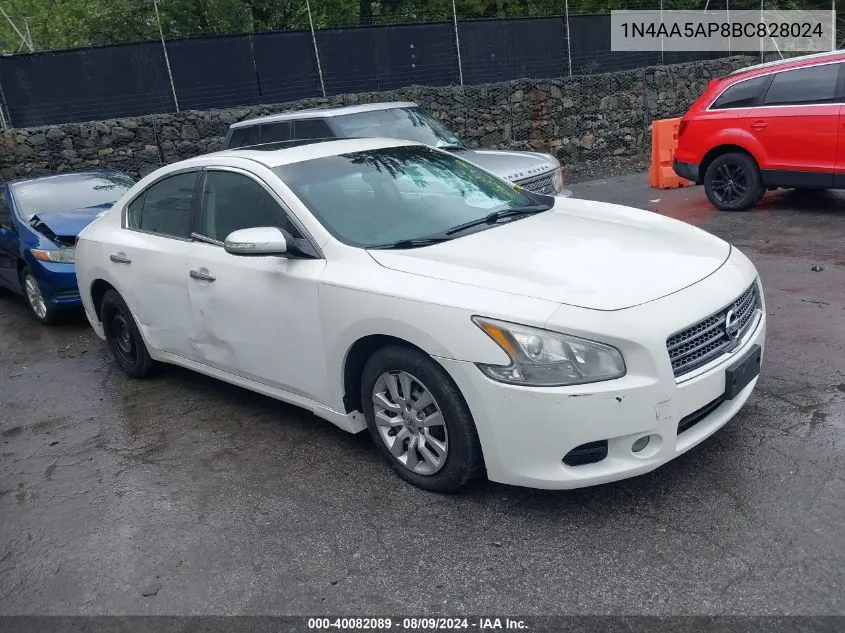 2011 Nissan Maxima 3.5 Sv VIN: 1N4AA5AP8BC828024 Lot: 40082089