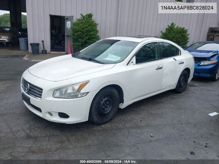 2011 Nissan Maxima 3.5 Sv VIN: 1N4AA5AP8BC828024 Lot: 40082089