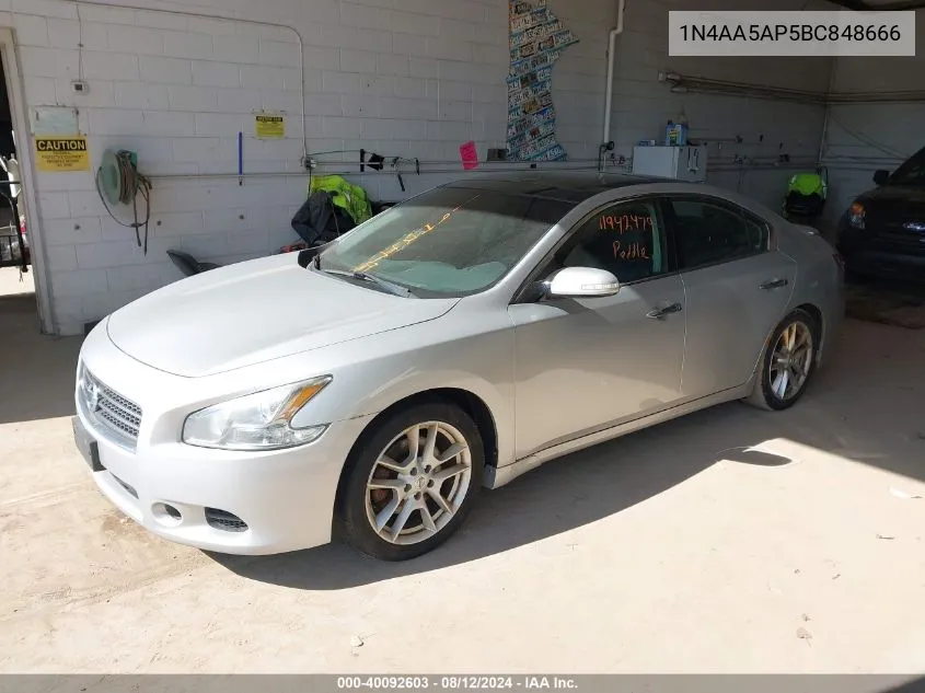 1N4AA5AP5BC848666 2011 Nissan Maxima 3.5 Sv