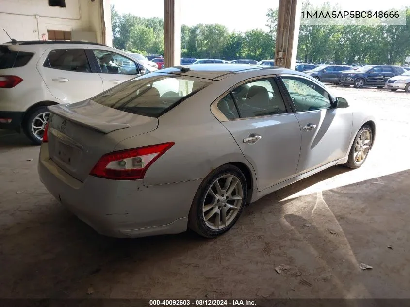 1N4AA5AP5BC848666 2011 Nissan Maxima 3.5 Sv