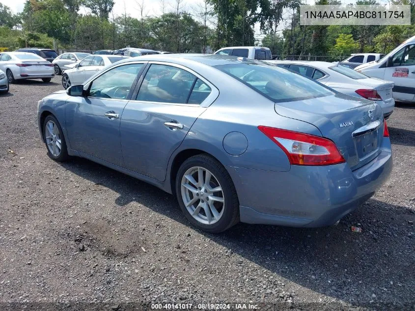 1N4AA5AP4BC811754 2011 Nissan Maxima 3.5 Sv