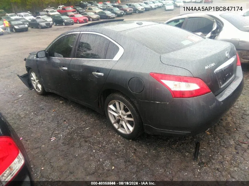 1N4AA5AP1BC847174 2011 Nissan Maxima 3.5 Sv