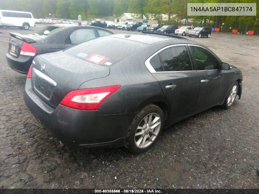 2011 Nissan Maxima 3.5 Sv VIN: 1N4AA5AP1BC847174 Lot: 40153546