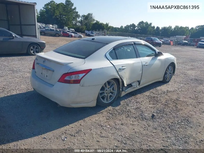 2011 Nissan Maxima S/Sv VIN: 1N4AA5APXBC861395 Lot: 40154351