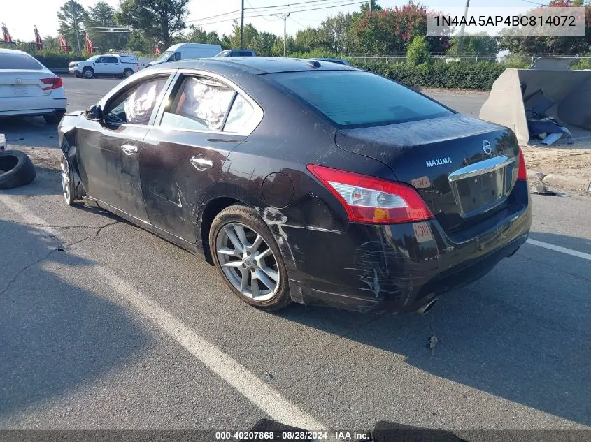 1N4AA5AP4BC814072 2011 Nissan Maxima 3.5 Sv