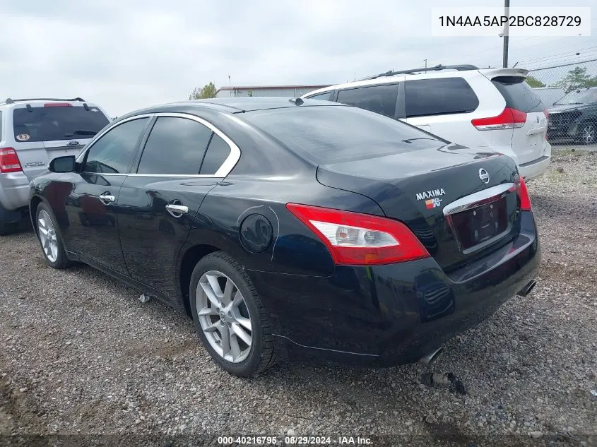 1N4AA5AP2BC828729 2011 Nissan Maxima 3.5 Sv