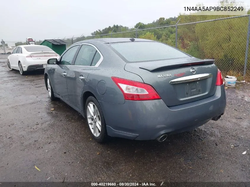 2011 Nissan Maxima 3.5 Sv VIN: 1N4AA5AP9BC852249 Lot: 40219660