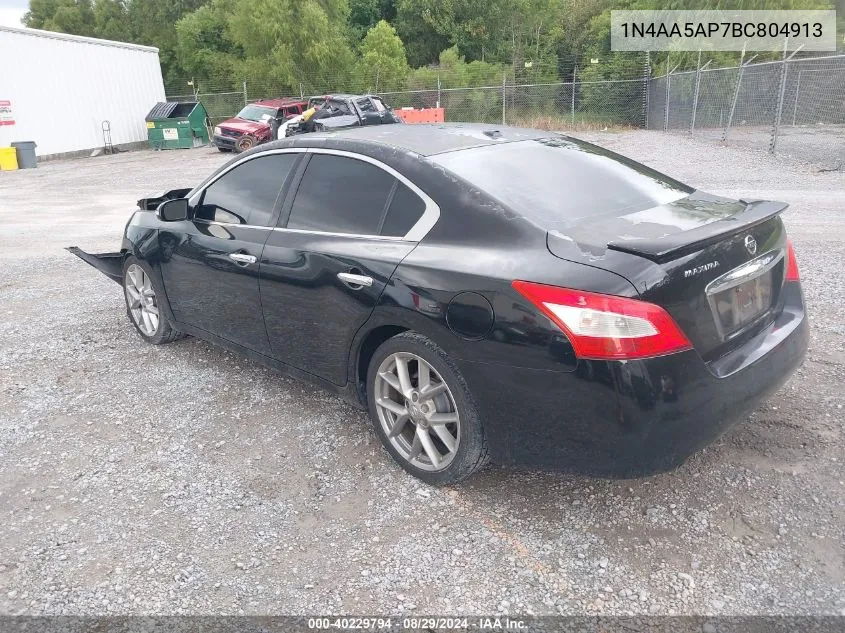 2011 Nissan Maxima 3.5 Sv VIN: 1N4AA5AP7BC804913 Lot: 40229794