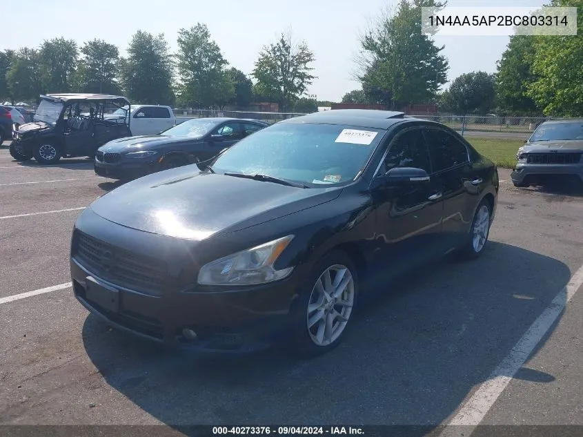 1N4AA5AP2BC803314 2011 Nissan Maxima 3.5 Sv