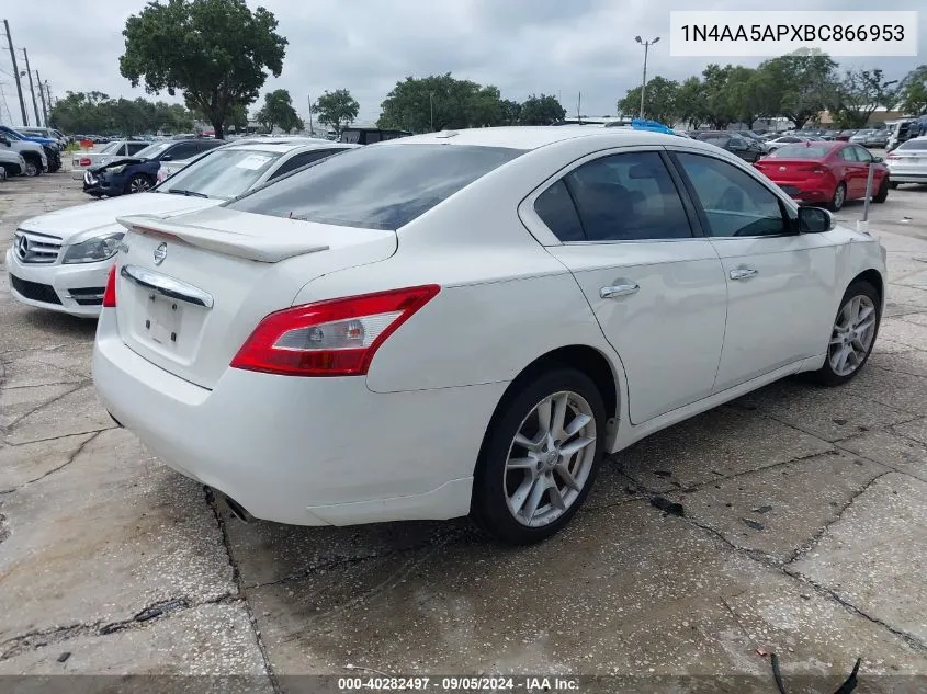 2011 Nissan Maxima 3.5 Sv VIN: 1N4AA5APXBC866953 Lot: 40282497