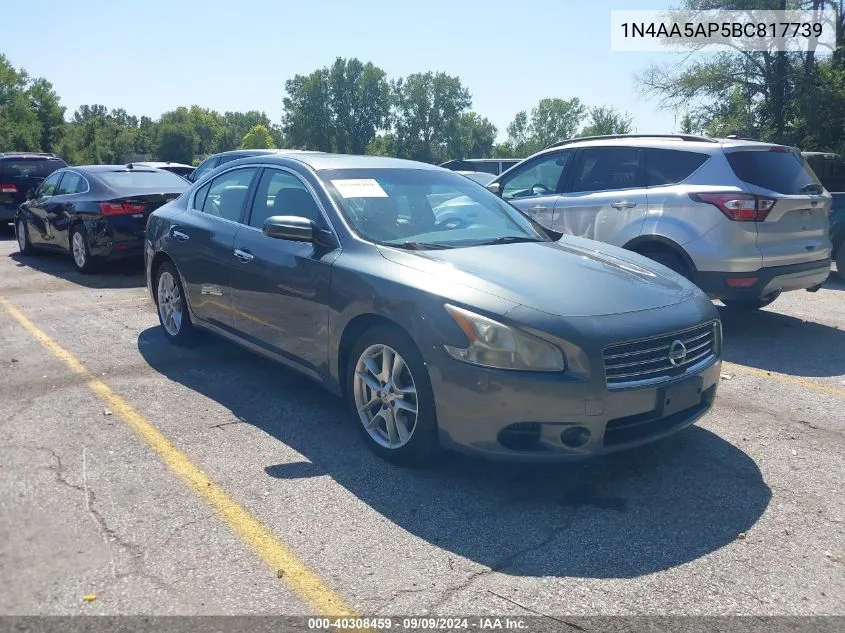 2011 Nissan Maxima 3.5 S VIN: 1N4AA5AP5BC817739 Lot: 40308459