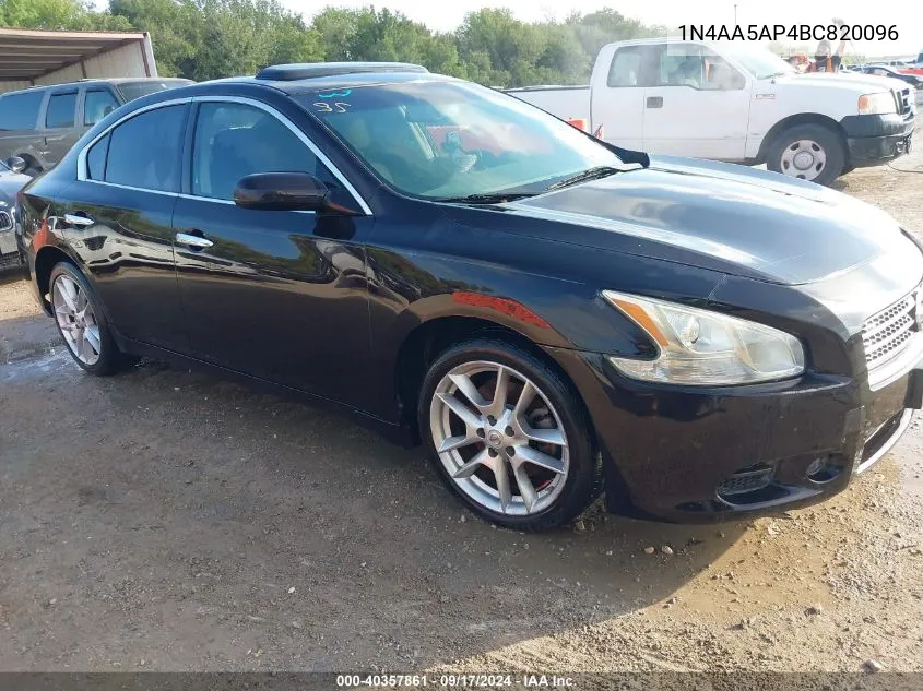 2011 Nissan Maxima 3.5 S VIN: 1N4AA5AP4BC820096 Lot: 40357861