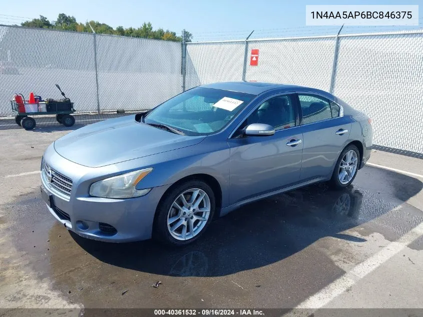 1N4AA5AP6BC846375 2011 Nissan Maxima 3.5 Sv