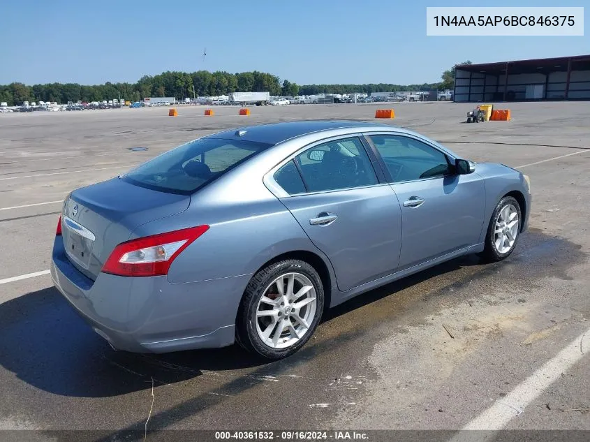 1N4AA5AP6BC846375 2011 Nissan Maxima 3.5 Sv