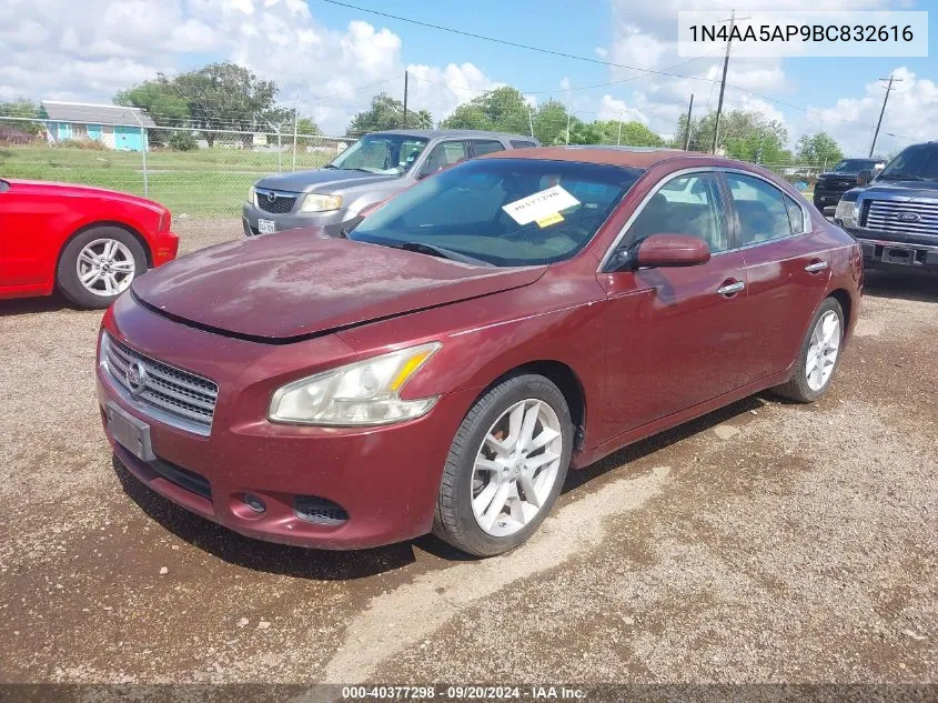 2011 Nissan Maxima 3.5 S VIN: 1N4AA5AP9BC832616 Lot: 40377298