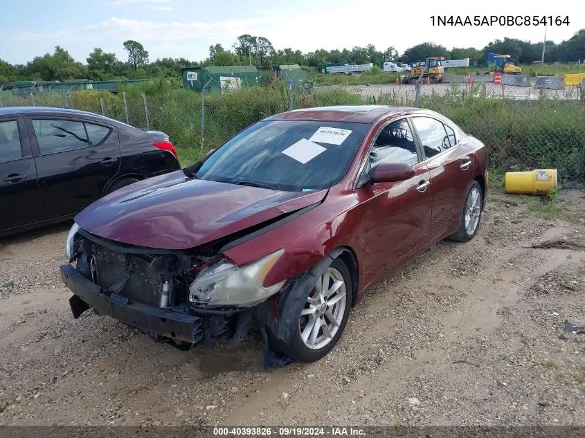 2011 Nissan Maxima 3.5 S VIN: 1N4AA5AP0BC854164 Lot: 40393826